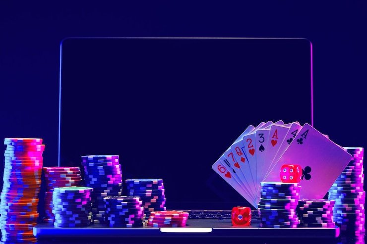 Permainan Teen Patti dengan dealer dan pemain di meja live air bet